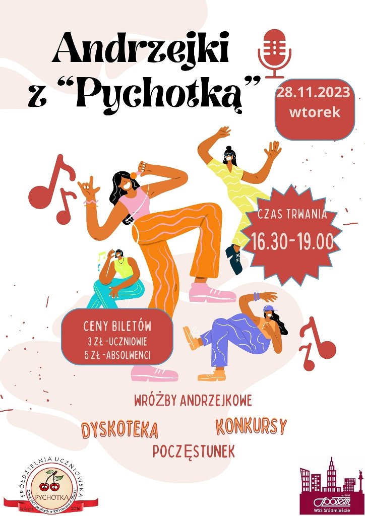 Andrzejki z "Pychotką" - plakat
