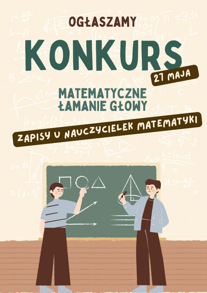 Plakat konkursu "Matematyczne łamanie głowy"
