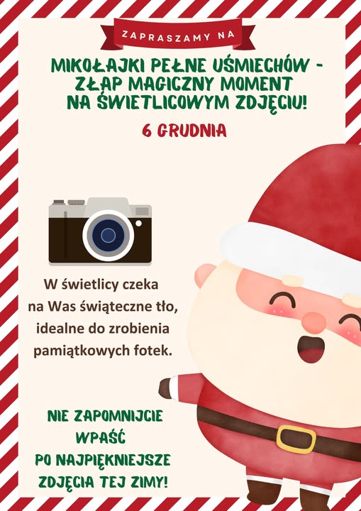 Mikołajki pełne uśmiechów - plakat