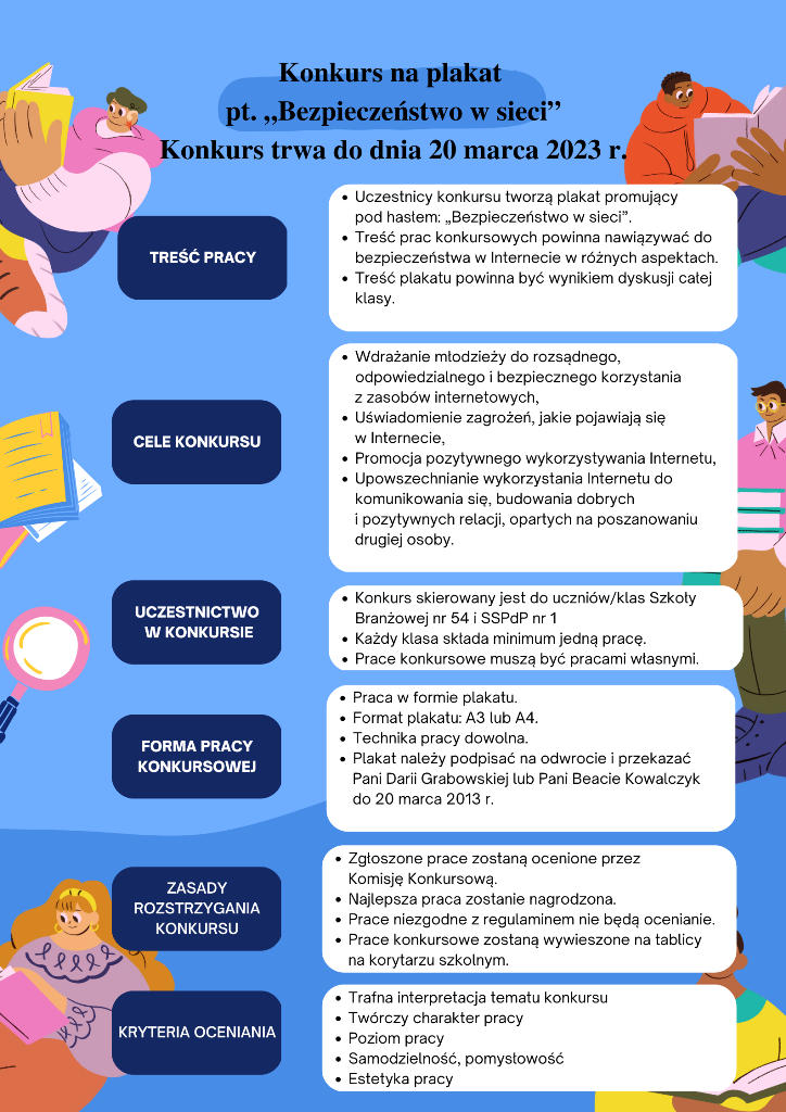 Konkurs na plakat pt. "Bezpieczeństwo w sieci"