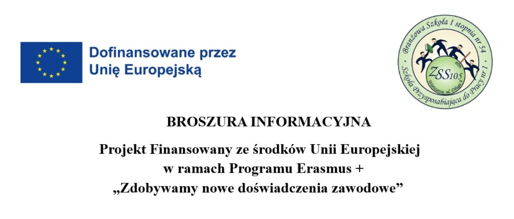 Zdobywamy nowe doświadczenia zawodowe - broszura informacyjna