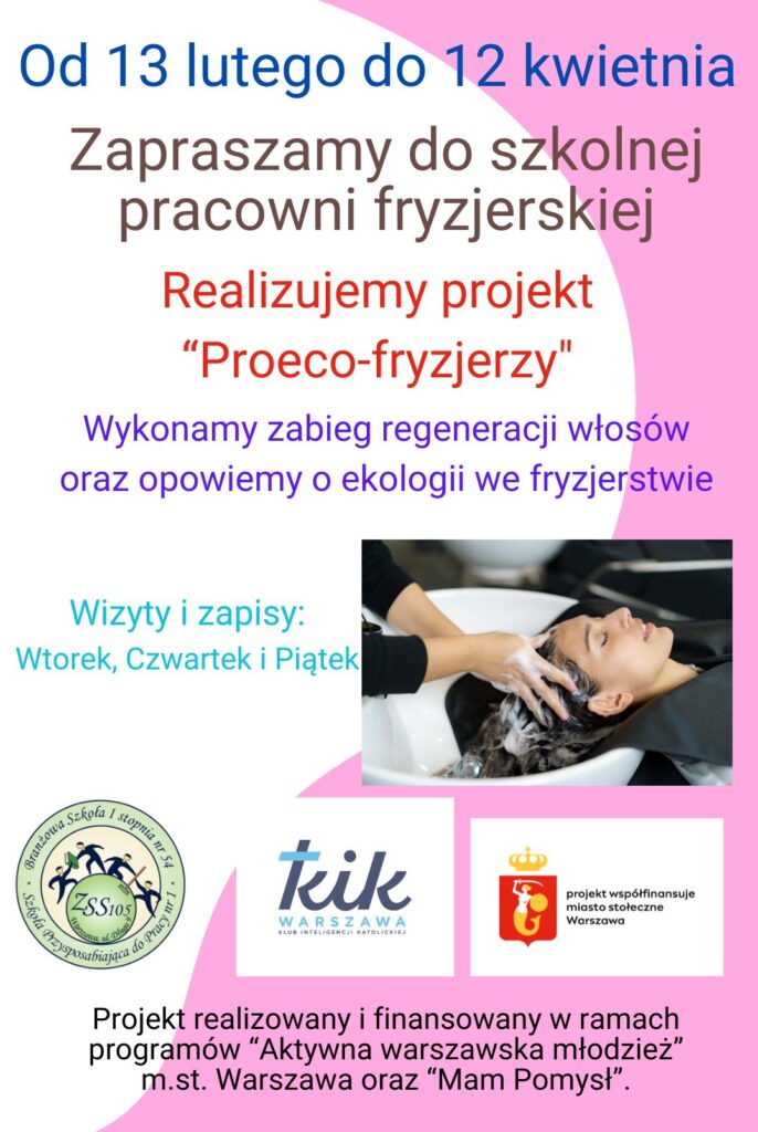 Projekt "Proeco-fryzjerzy"
