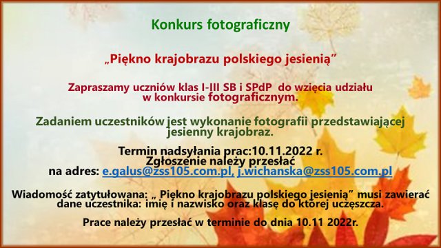 Zaproszenie na konkurs fotograficzny