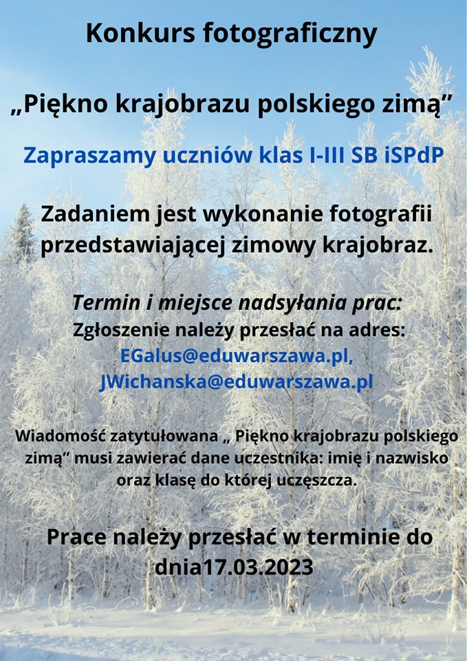 Konkurs fotograficzny "Piękno krajobrazu polskiego zimą"