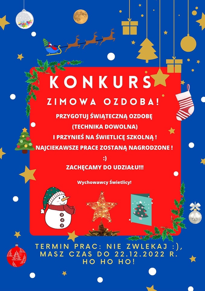 Konkurs Zimowa Ozdoba - plakat