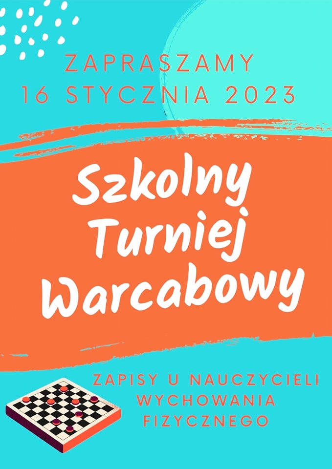 Szkolny Turniej Warcabowy - plakat