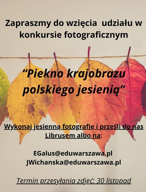 Konkurs fotograficzny "Piękno krajobrazu polskiego jesienią"