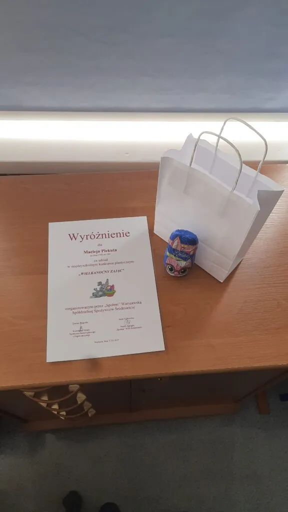 Wyróżnienie w konkursie wielkanocnym organizowanym przez Społem