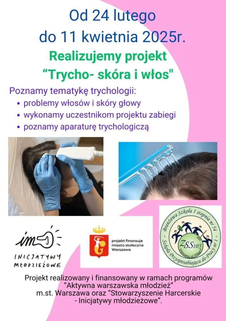„Trycho- skóra i włos” - plakat