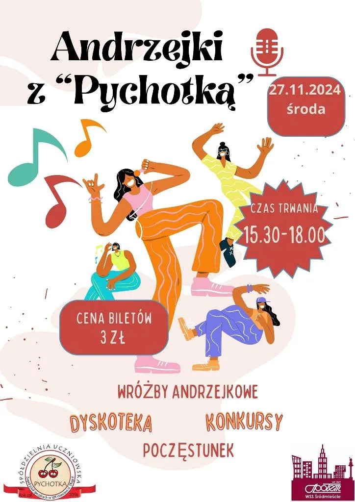 Andrzejki z "Pychotką" - plakat