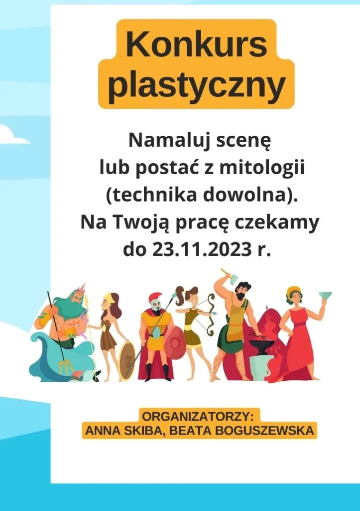 Plakat konkursu plastycznego - Mity