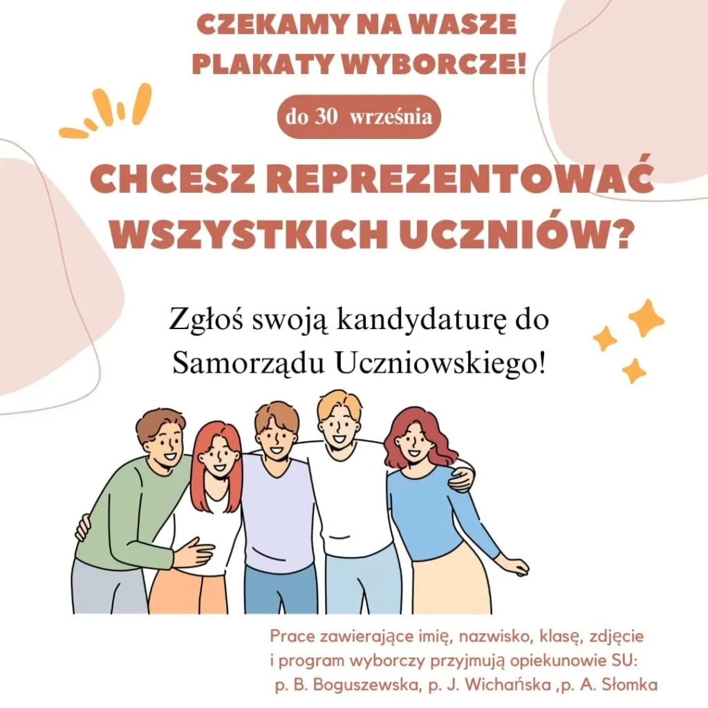 Zgłoszenia kandydatów do SU - plakat